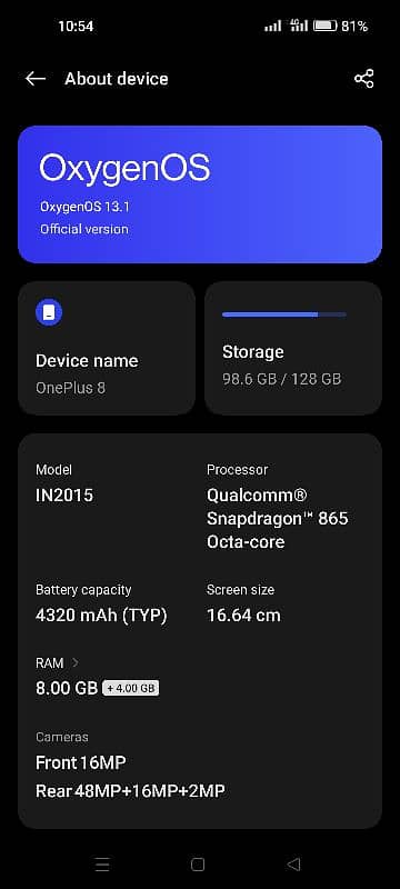 OnePlus 8 (8GB RAM + 128GB Storage) - Used in Excellent Condition, 7