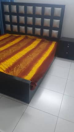 King size Bed with side tables