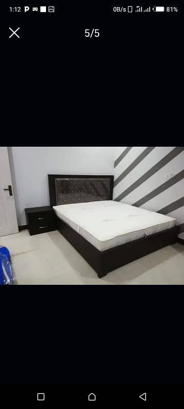 full poshish king size double bed with 2 side table 0312 0791309 0