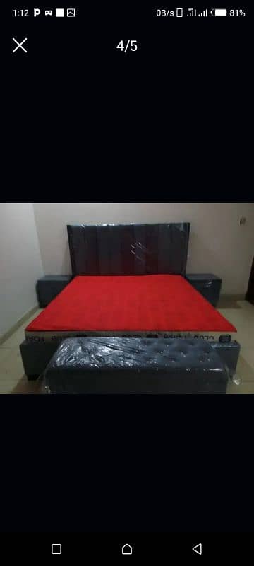 full poshish king size double bed with 2 side table 0312 0791309 1