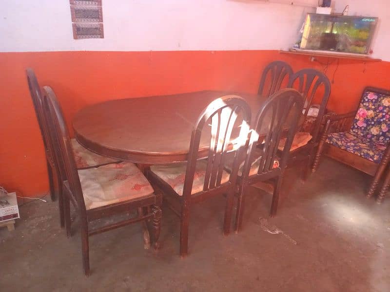 dining table with six chair 1