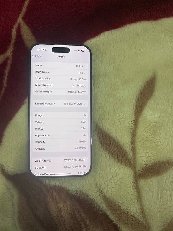 Iphone 16 Pro ( Non PTA ) 5