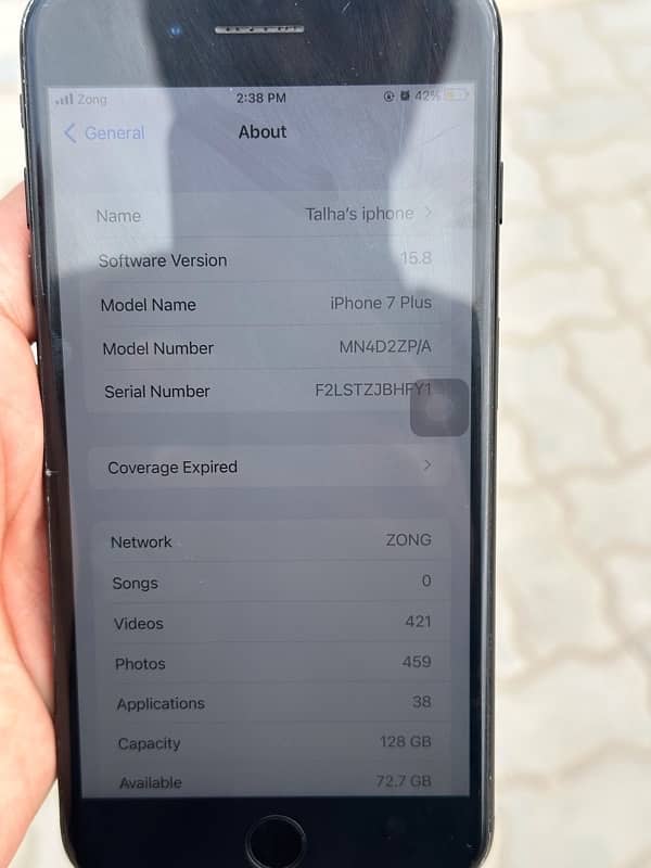 Iphone 7+ 128 gb PTA Registered 2