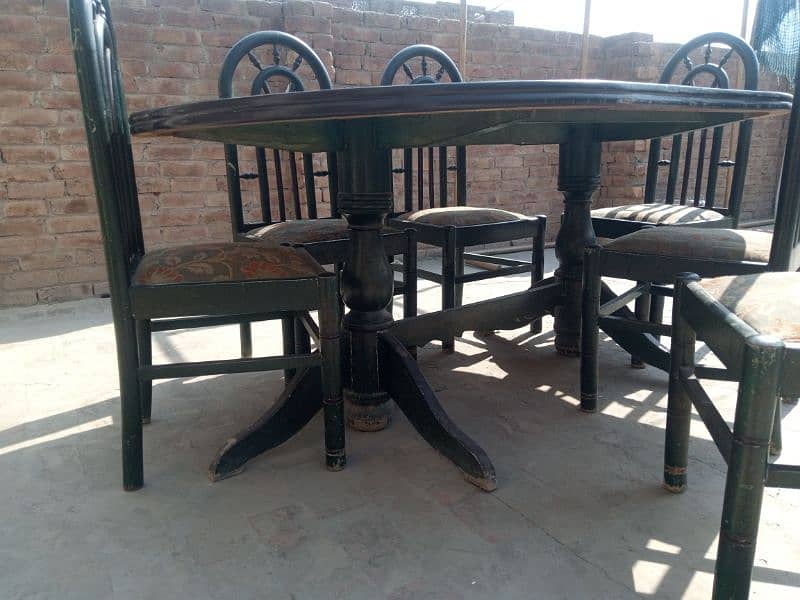 Dining Table with 6 chair used 4