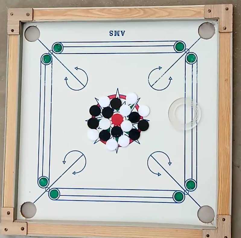 Brand New Carrom Board With Equipments 0