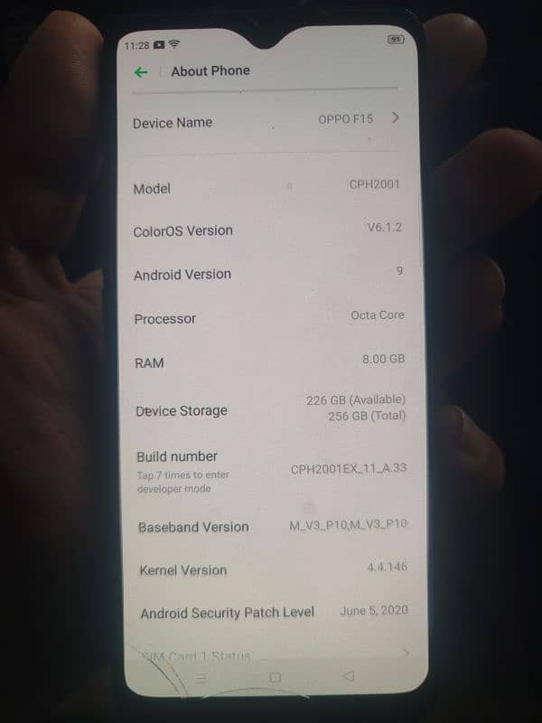 oppo f15 8 256  in display finger add pora read karain 2