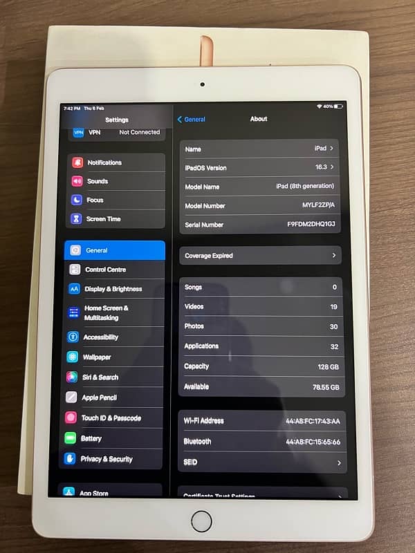 ipad 8th generation 128gb 2