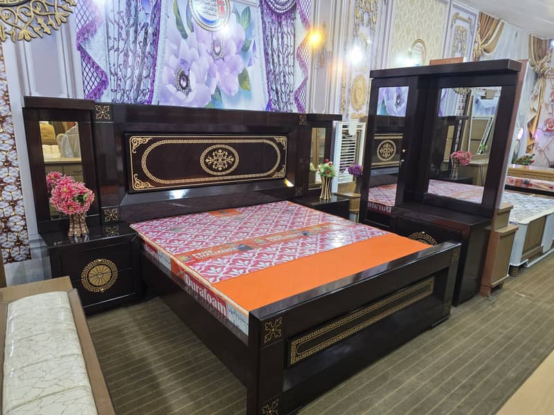 Bed Set//King Bed//Queen Bed// Single Bed // Bed With side & Dressing 2