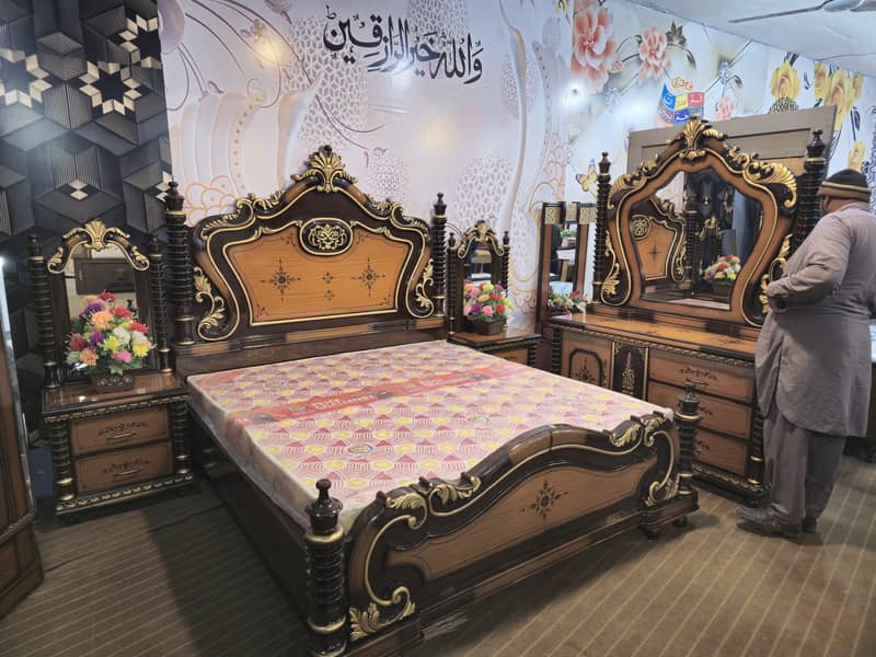 Bed Set//King Bed//Queen Bed// Single Bed // Bed With side & Dressing 4