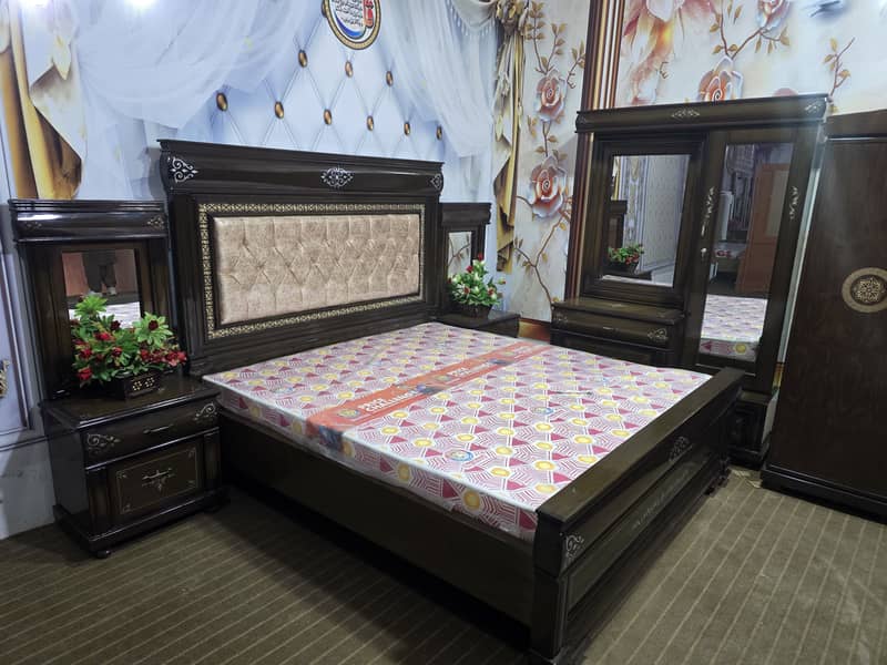 Bed Set//King Bed//Queen Bed// Single Bed // Bed With side & Dressing 5