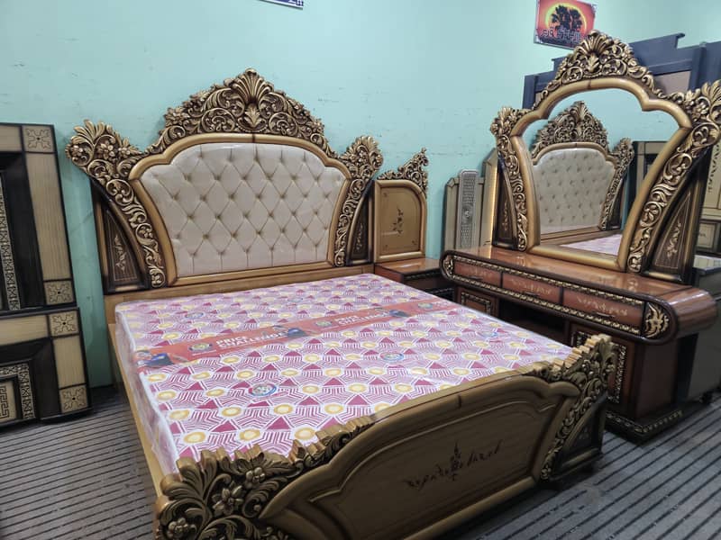 Bed Set//King Bed//Queen Bed// Single Bed // Bed With side & Dressing 8