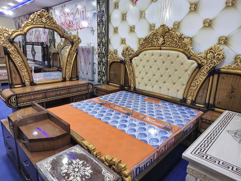 Bed Set//King Bed//Queen Bed// Single Bed // Bed With side & Dressing 10