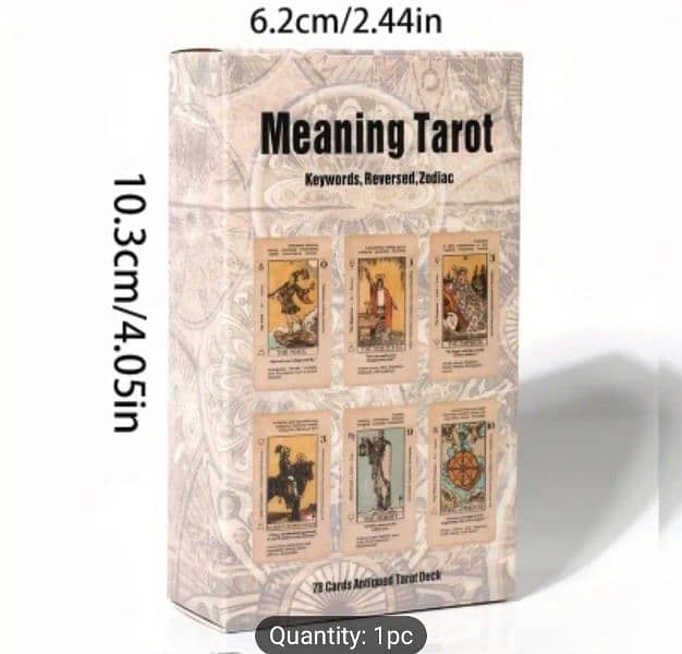 Beginner's Tarot Cards with Keywords - 78pcs Meaningful Deck 0