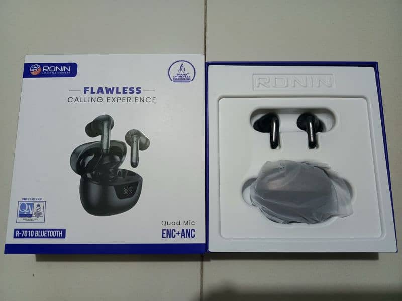 Ronin R-7010 Bluetooth Earbuds Black ANC Headphone 0