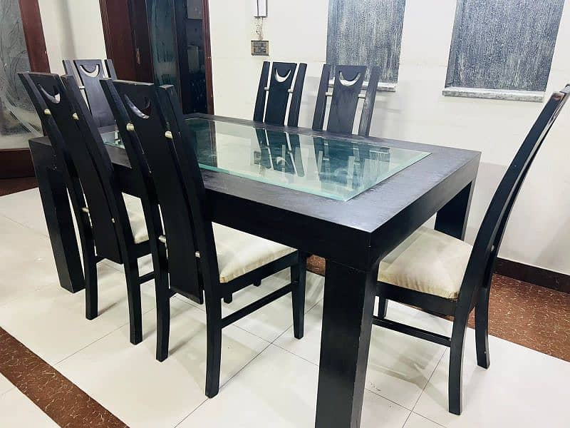 dining table 6 chairs strong decent style 0