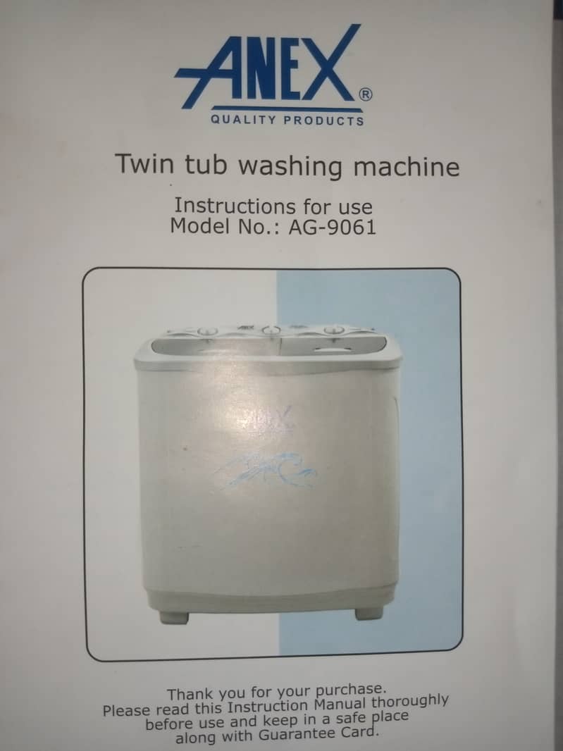 Anex washing machine with dryer twin tub AG-9061 4