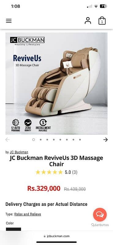 Brand new revive us JC buckmen massage chair 3