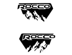 Revo Rocco Sticker | 20x15 Inch | Black Design for White & Silver Hilu