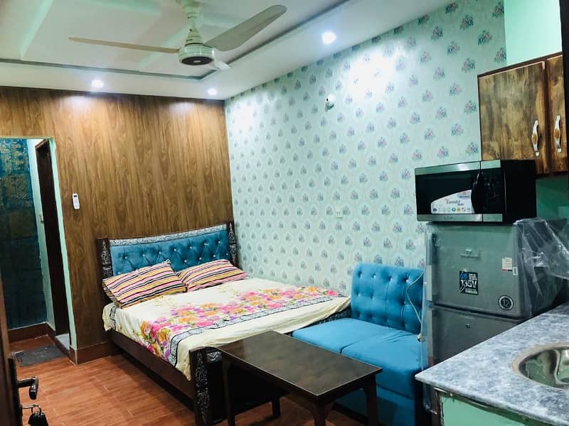 270 Sq. Ft. Furnished Studio Apartment for Rent in H3 Block, Johar Town PKR 25,000 4