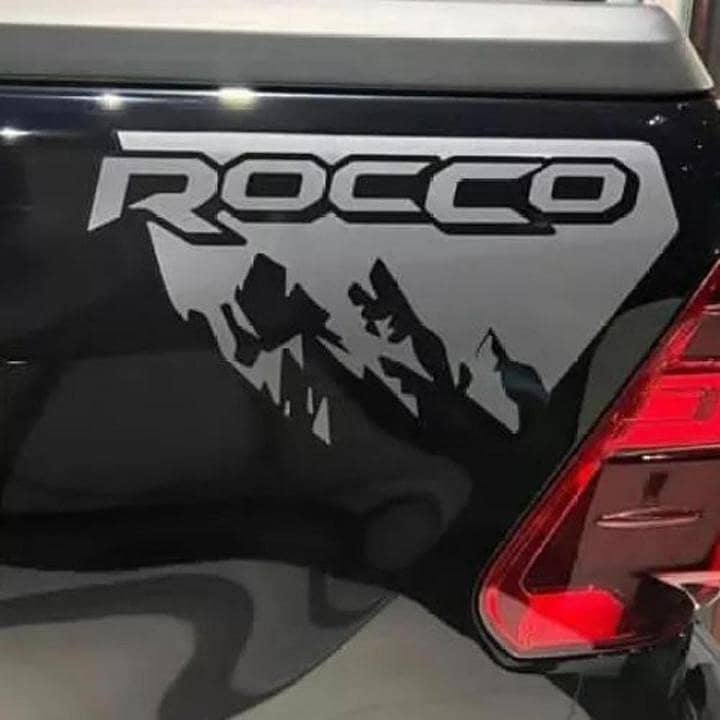 Grey Rocco Sticker for Black Revo | 20x15 Inch Premium Decal for Hilux 2