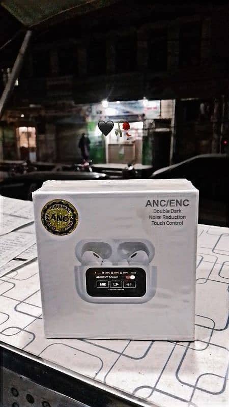 A9 pro Touch Screen ANC Wireless Headset TWS Noise  Earbud Bluetooth 2