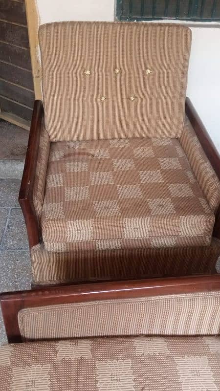 wooden 4 seater sofa 1