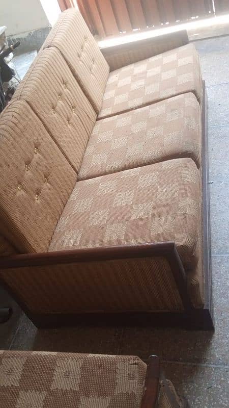 wooden 4 seater sofa 2