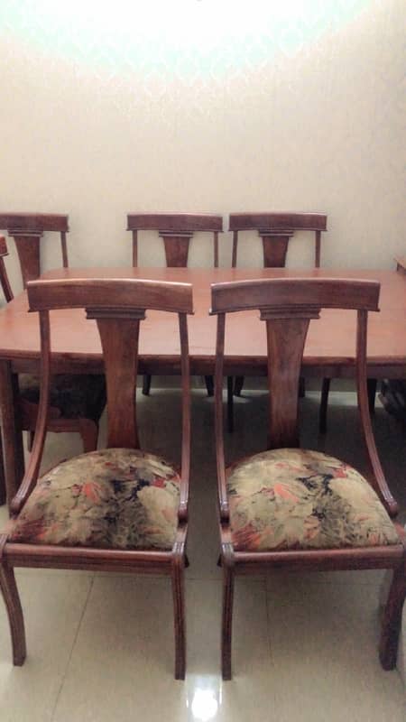 Wooden Dining Table with 6 chairs for Sale 0