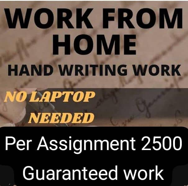 Handwriting Assignment Data Entry And Typing Work Available 0