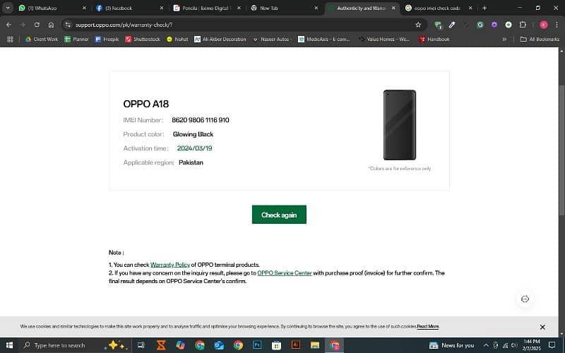 oppo A18 4+4 Ram 128 gb 0