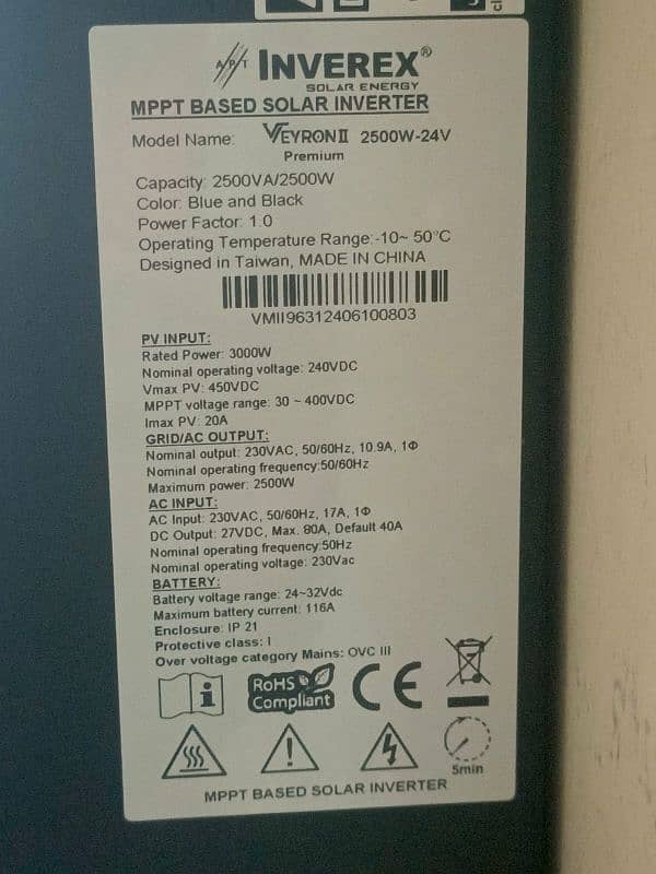 inverex inverter 2.5 hybrid under warranty me hai 2