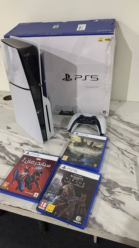 PS5 Slim, Like new with games 0