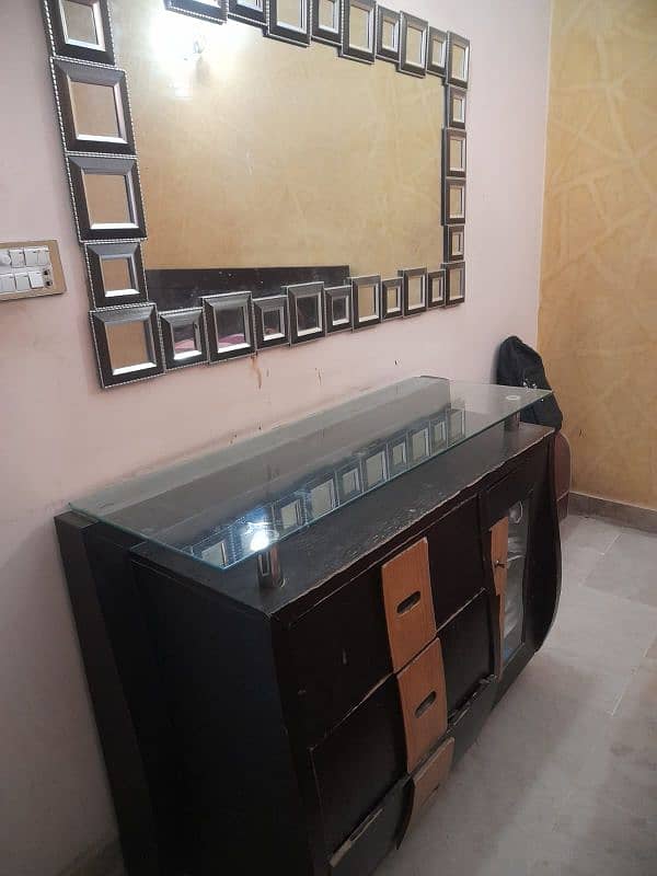 Show case and mirror for sale. 1