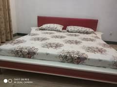 Wooden Queen Bed with Mattress for sale