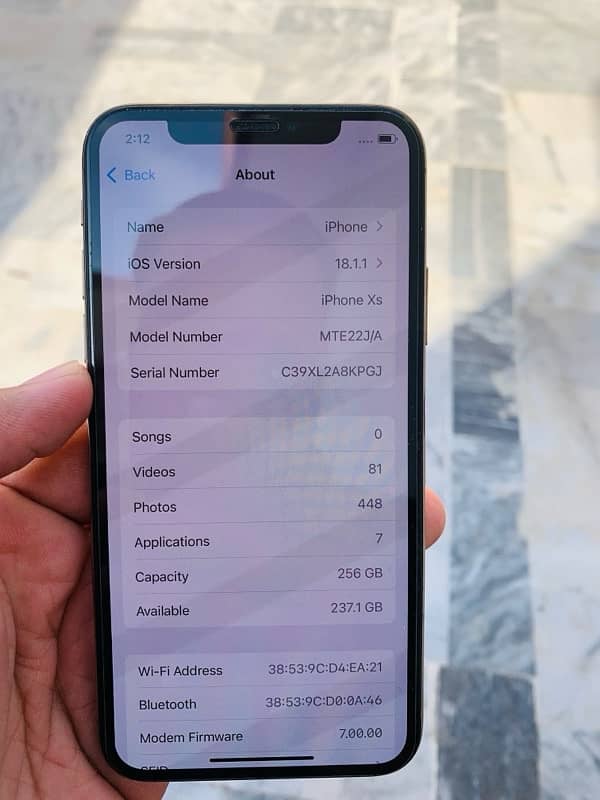 iPhone XS 256gb pta Approved 8