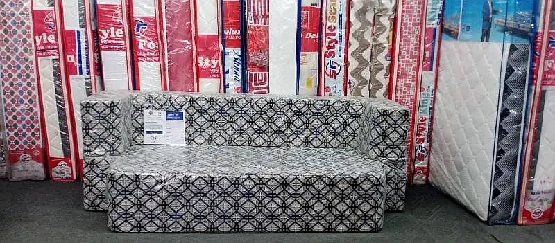 DIAMOND FOAM 3-SEATER SOFA CUM BED 4