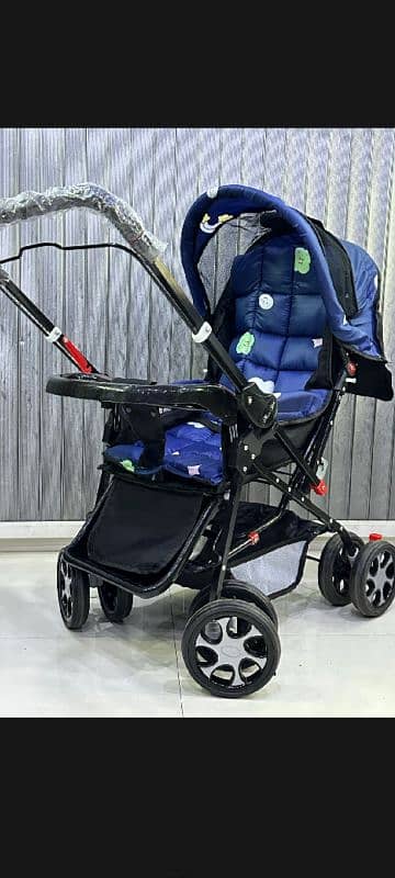 IMPORTED  HIGH QUALITY  8- tyrs foldable baby stroller in blue color 1