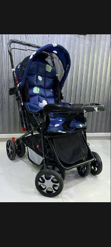 IMPORTED  HIGH QUALITY  8- tyrs foldable baby stroller in blue color 2