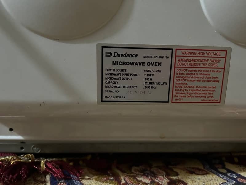 Dawlance microwave 0