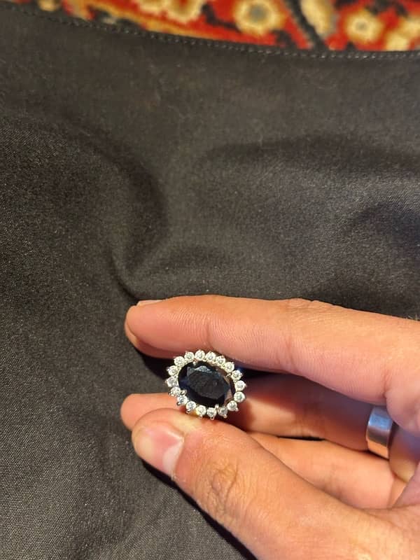 Silver Saphire Ring 3