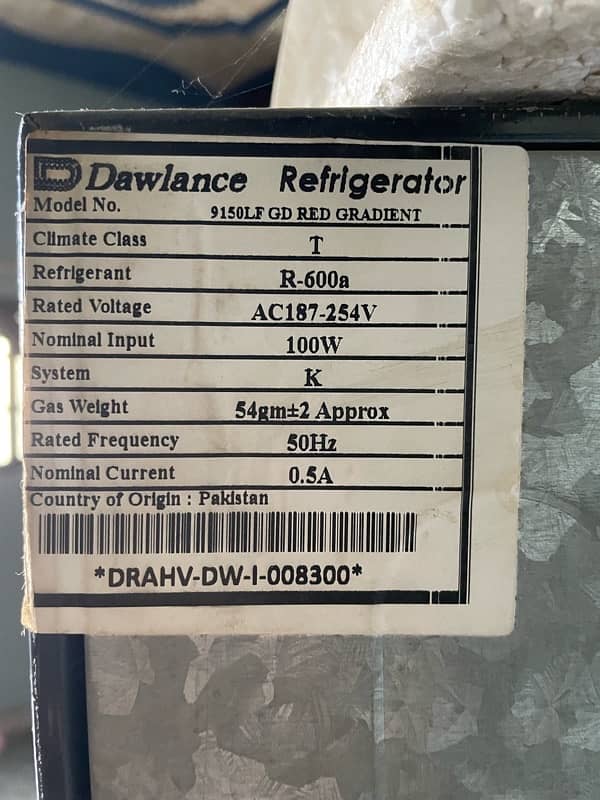 Dawlance company firge good condition 7