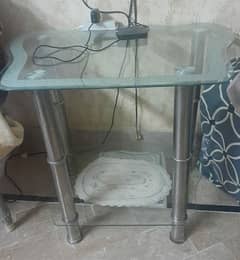 iron t. v glass table