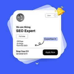 We are hiring SEO expert