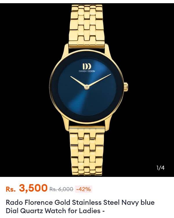 Rado  Gold Stainless Steel Navy dial ( CASH ON DELIVERY WITH 200 FEE ) 0