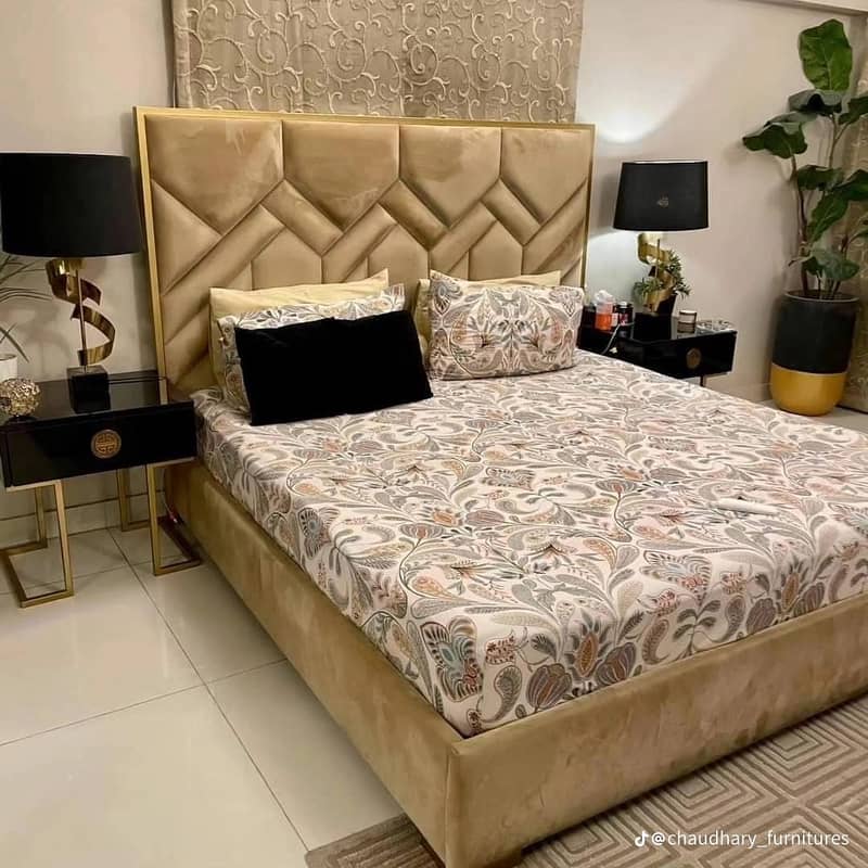 Bed/bedset/furniture/side table/double bed/factory rate/furniture 10