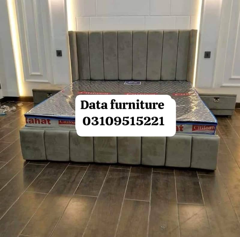 Bed/bedset/furniture/side table/double bed/factory rate/furniture 1