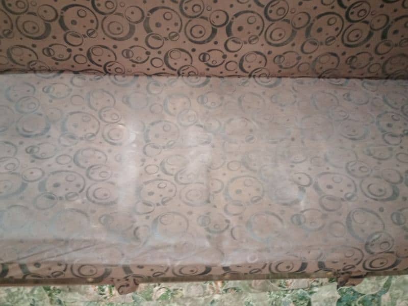 brown with black lines sofa bed 6