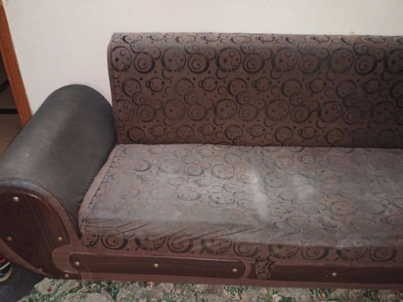 brown with black lines sofa bed 7