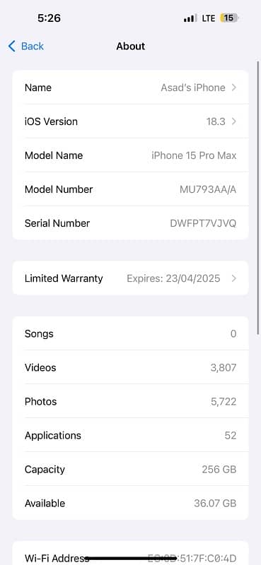 iPhone 15 pro max Pta Approved 8