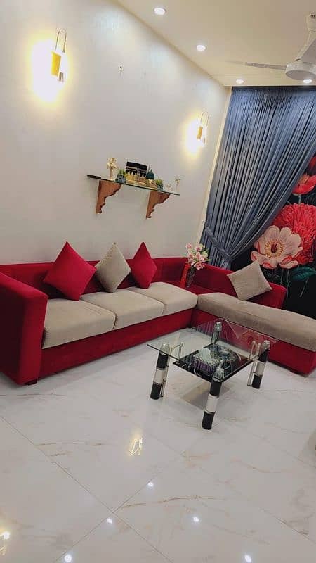 L Shaped Sofa Set with 2 Couch with Centre Table 3